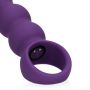 Teardrop Shaped Anal Vibrator - Clear Purple - 8