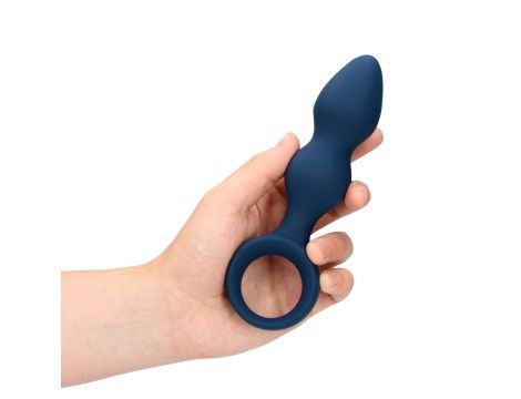 Teardrop Shaped Anal Plug - Large - Baltic Blue - 4