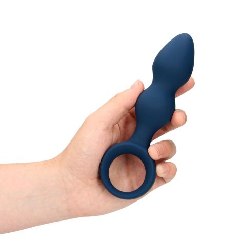 Teardrop Shaped Anal Plug - Large - Baltic Blue - 4