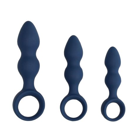 Teardrop Shaped Anal Plug - Large - Baltic Blue - 5