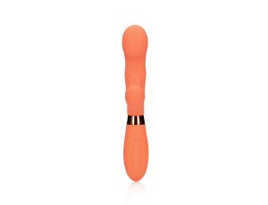 Silicone Rabbit Vibrator with Ribbed Clitoral Stimulator - image 2