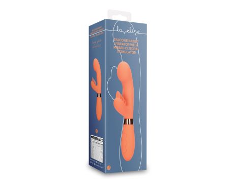 Silicone Rabbit Vibrator with Ribbed Clitoral Stimulator - 4