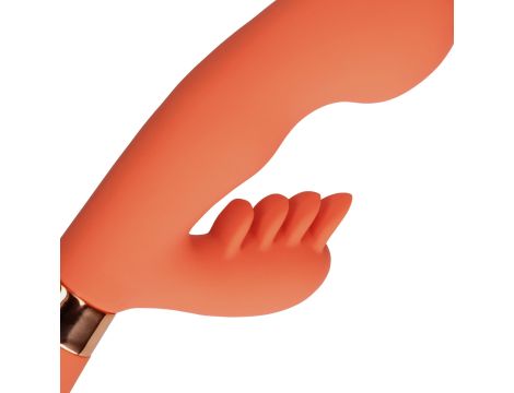 Silicone Rabbit Vibrator with Ribbed Clitoral Stimulator - 8