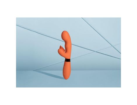 Silicone Rabbit Vibrator with Ribbed Clitoral Stimulator - 13