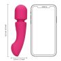 Ultra Soft Silicone Double-Sided Wand Vibrator - 12