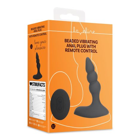 Beaded Vibrating Anal Plug with Remote Control - 2