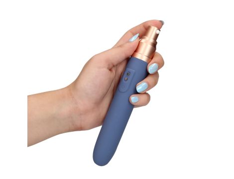 Travel Vibrator with Lube Compartment and Pump - 14