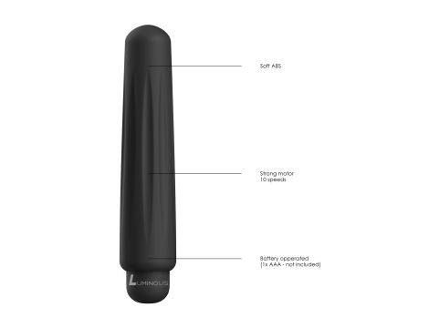 Delia - ABS Bullet With Sleeve - 10-Speeds - Black - 6