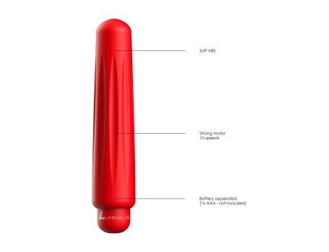 Delia - ABS Bullet With Sleeve - 10-Speeds - Red - 5