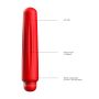 Delia - ABS Bullet With Sleeve - 10-Speeds - Red - 6