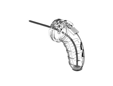 Model 16 - Chastity - 4.5"""" - Cock Cage - Transparent - 2