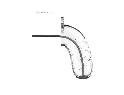 Model 16 - Chastity - 4.5"""" - Cock Cage - Transparent - 3