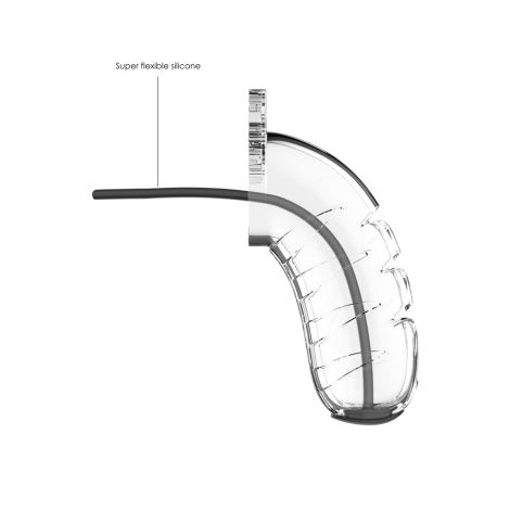 Model 16 - Chastity - 4.5"""" - Cock Cage - Transparent - 3