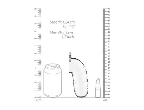 Model 17 - Chastity - 5.5"""" - Cock Cage - Transparent - 5