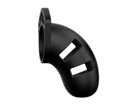 Model 20 - Chastity - 3.5"""" - Silicone Cock Cage - Black - 3