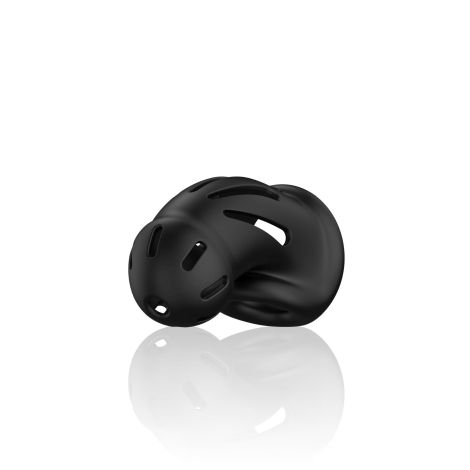 Model 27 - Ultra Soft Silicone Chastity Cage - Black - 5