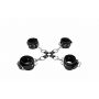 Leather Hand And Legcuffs - Black - 4