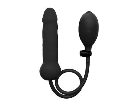 Inflatable Silicone Dong - Black