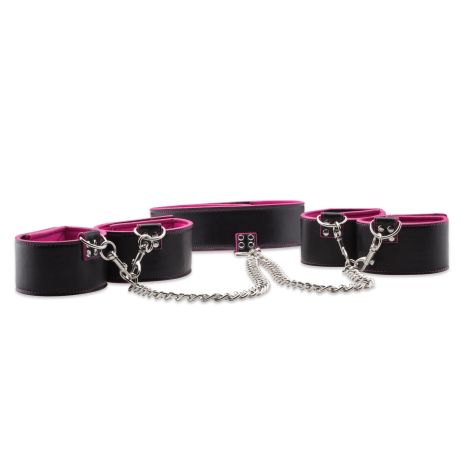 Reversible Collar / Wrist / Ankle Cuffs - Pink - 3