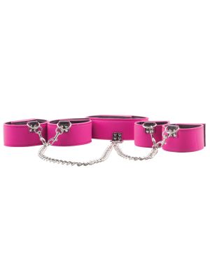 Reversible Collar / Wrist / Ankle Cuffs - Pink - image 2