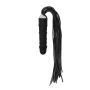 Black Whip with Realistic Silicone Dildo - Black - 2