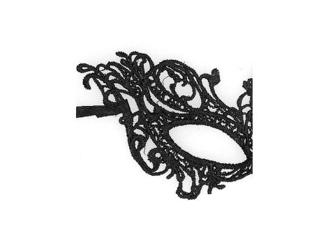 Royal Black Lace Mask - Black - 4