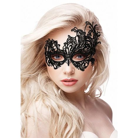 Royal Black Lace Mask - Black