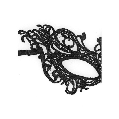 Royal Black Lace Mask - Black - 4