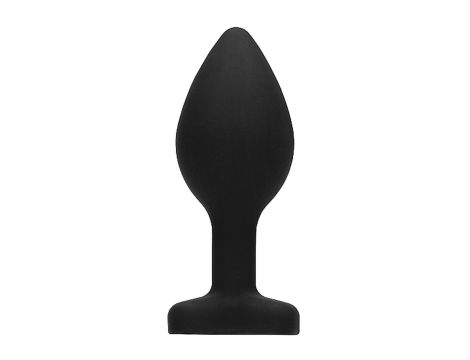 Diamond Heart Butt Plug - Regular - Black - 4