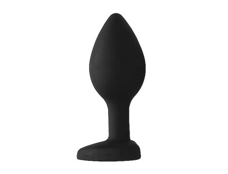 Diamond Heart Butt Plug - Regular - Black - 5