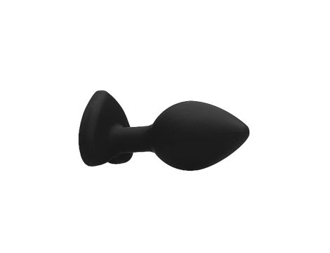 Diamond Heart Butt Plug - Regular - Black - 7