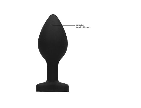 Diamond Heart Butt Plug - Regular - Black - 11