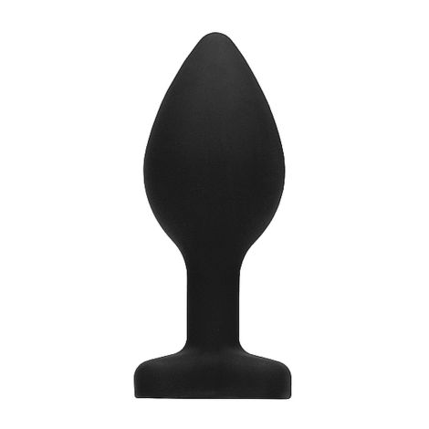 Diamond Heart Butt Plug - Regular - Black - 4