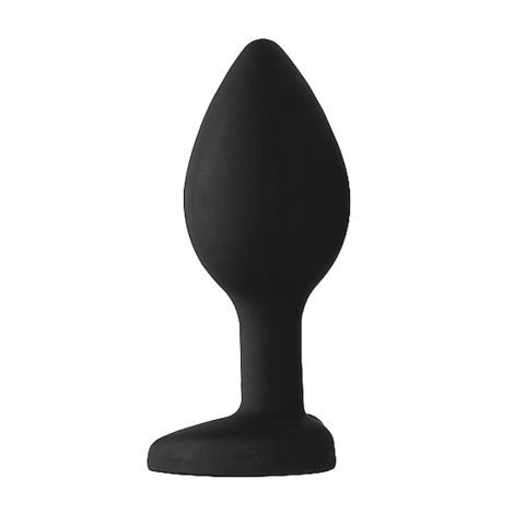 Diamond Heart Butt Plug - Regular - Black - 5