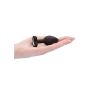 Diamond Heart Butt Plug - Regular - Black - 9