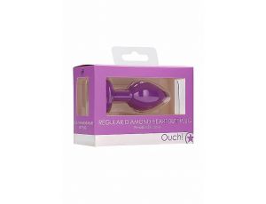 Diamond Heart Butt Plug - Regular - Purple - image 2