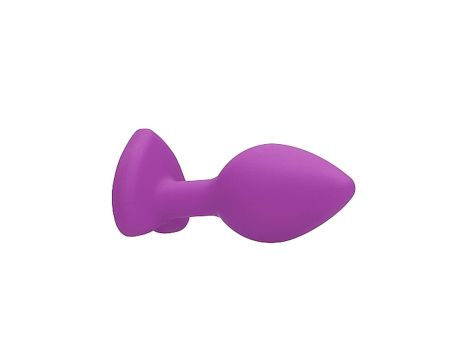 Diamond Heart Butt Plug - Regular - Purple - 7