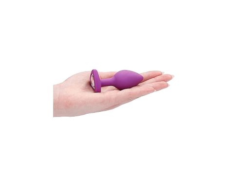 Diamond Heart Butt Plug - Regular - Purple - 8