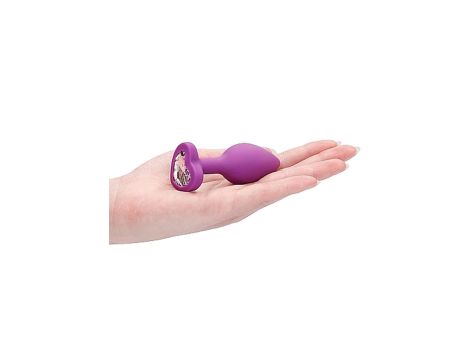 Diamond Heart Butt Plug - Regular - Purple - 9