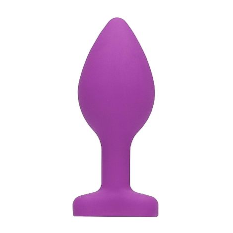 Diamond Heart Butt Plug - Regular - Purple - 4