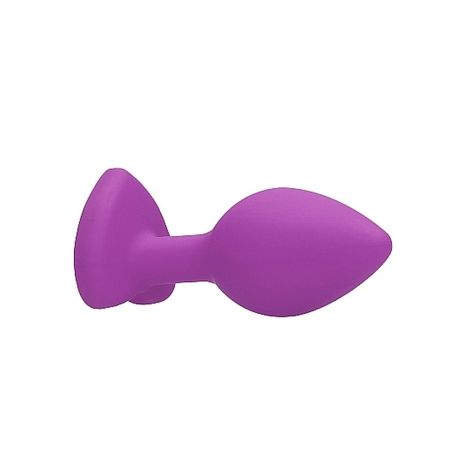 Diamond Heart Butt Plug - Regular - Purple - 7