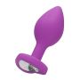 Diamond Heart Butt Plug - Regular - Purple - 2