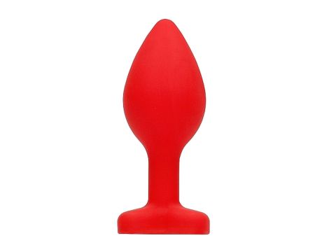 Diamond Heart Butt Plug - Regular - Red - 5