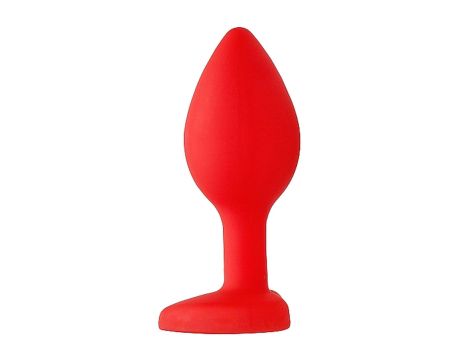 Diamond Heart Butt Plug - Regular - Red - 6