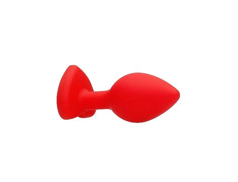 Diamond Heart Butt Plug - Regular - Red - 8