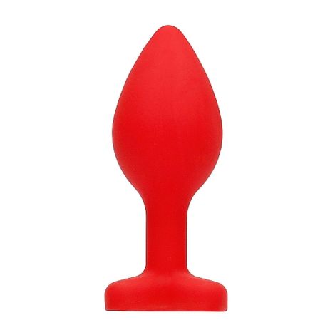 Diamond Heart Butt Plug - Regular - Red - 5