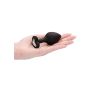 Diamond Heart Butt Plug - Large - Black - 10