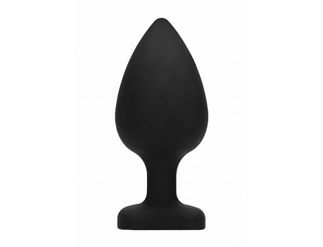 Diamond Heart Butt Plug - Extra Large - Black - 4