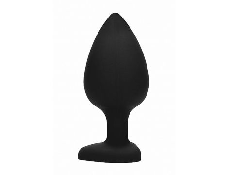 Diamond Heart Butt Plug - Extra Large - Black - 5