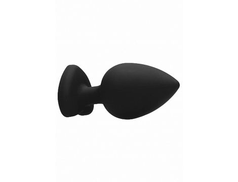 Diamond Heart Butt Plug - Extra Large - Black - 7